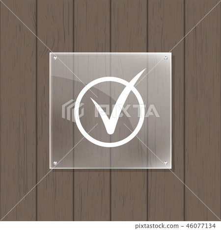 Square glass plate with space for message 46077134