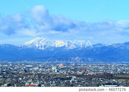 Town of Ibuki in winter and Gifu city Town of Ibuki in winter and Gifu city 46077276