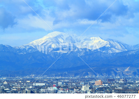 Town of Ibuki in winter and Gifu city 46077277