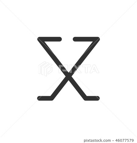 Letter X arrow modern monogram symbol concept.  46077579