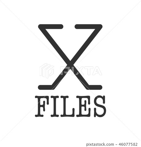 illustration of Geometric X files icon illustration of Geometric X files icon 46077582