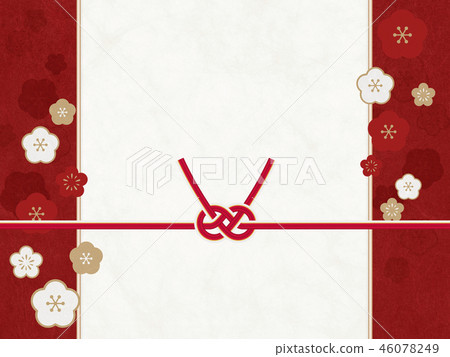 Japanese modern red and white plum water celebration Japanese modern red and white plum water celebration 46078249
