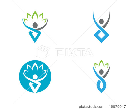 Human character logo sign Human character logo sign 46079047