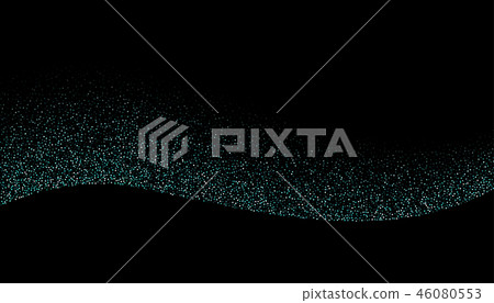 Silver background. Argent blue shimmer texture wave for luxury design. Dust abstract on dark. Vector 46080553