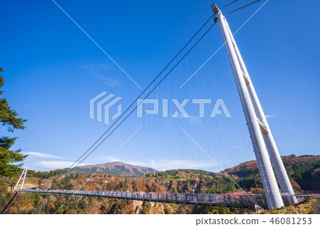Japan Kyushu Suspension bridge Kuju Yumedai Suspension bridge Suspension bridge Suspension bridge suspension bridge Japan Kyushu Suspension bridge Kuju Yumedai Suspension bridge Suspension bridge Suspension bridge suspension bridge 46081253