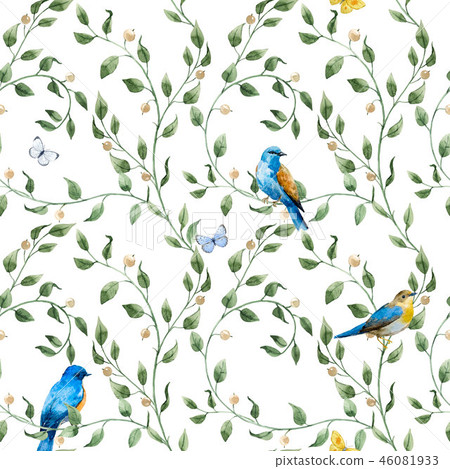 Watercolor floral pattern 46081933