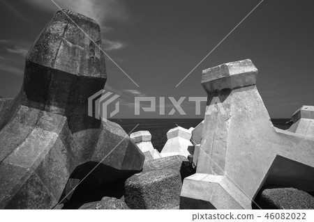 Breakwater blocks made of concrete Breakwater blocks made of concrete 46082022