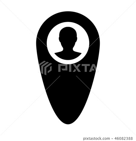 Marker icon vector female person profile avatar 46082388