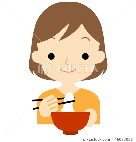 new grandma clipart with chopsticks