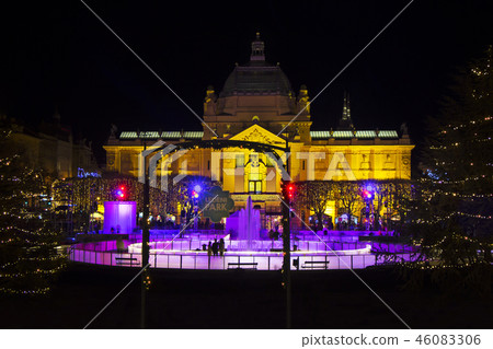 Ice Park on King Tomislav Square, Night wiev Ice Park on King Tomislav Square, Night wiev 46083306