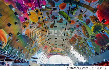 市場大廳在鹿特丹，荷蘭 46083457