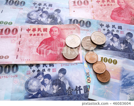 Taiwan dollar currency. Taiwan dollar currency. 46083604