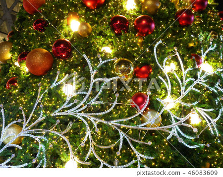 Christmas tree decoration background. Christmas tree decoration background. 46083609