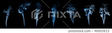 White smoke on black background White smoke on black background 46083613