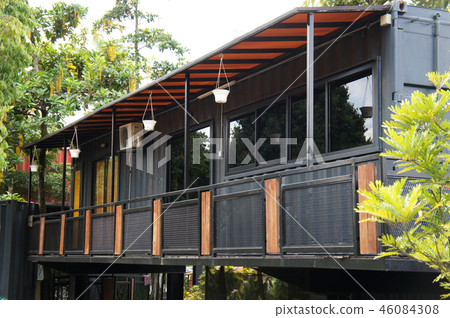 Building made from refurbished shipping containers Building made from refurbished shipping containers 46084308