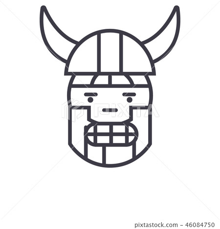 Viking Emoji concept line editable vector, concept icon. Viking Emoji concept linear emotion Viking Emoji concept line editable vector, concept icon. Viking Emoji concept linear emotion 46084750