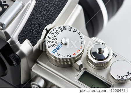 Buttons and control dial shutter speed on camera Buttons and control dial shutter speed on camera 46084754