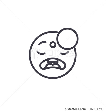 Sleeping Emoji concept line editable vector, concept icon. Sleeping Emoji concept linear emotion Sleeping Emoji concept line editable vector, concept icon. Sleeping Emoji concept linear emotion 46084793