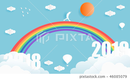 Business target on year 2019 concept Business target on year 2019 concept 46085079