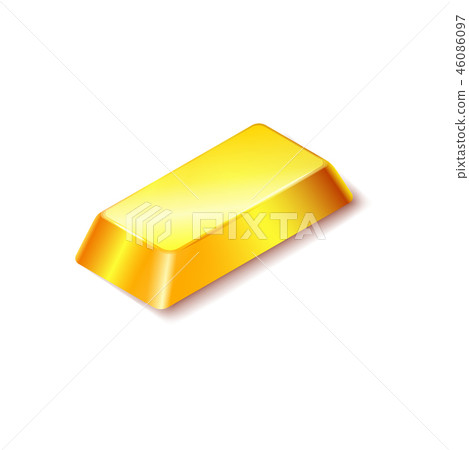 Gold bar icon isolated on white background - Stock Illustration ...