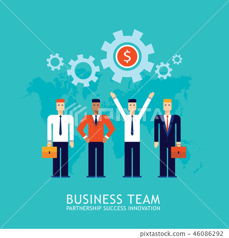 Partnership Teamwork business team success concept 46086292