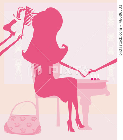 Woman in beauty salon Woman in beauty salon 46086333