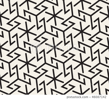 Vector seamless pattern. Modern stylish abstract texture. Repeating geometric tiles Vector seamless pattern. Modern stylish abstract texture. Repeating geometric tiles 46087142