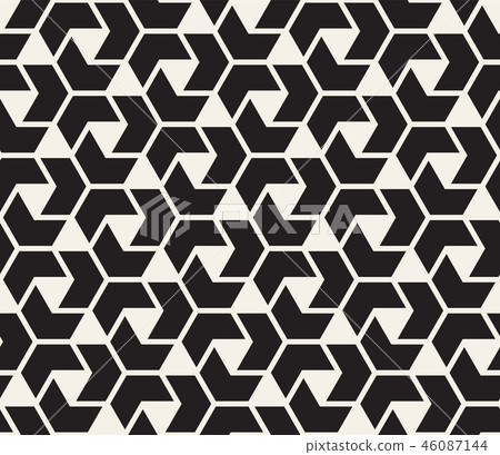 Vector seamless pattern. Modern stylish abstract texture. Repeating geometric tiles
 46087144