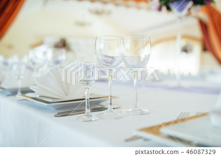 table set for wedding or another catered event table set for wedding or another catered event 46087329