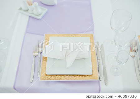 table set for wedding or another catered event table set for wedding or another catered event 46087330