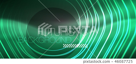 Black and glowing color lines neon design, magin techno template background Black and glowing color lines neon design, magin techno template background 46087725