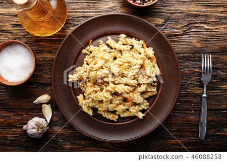 nautically pasta on the wooden background nautically pasta on the wooden background 46088258