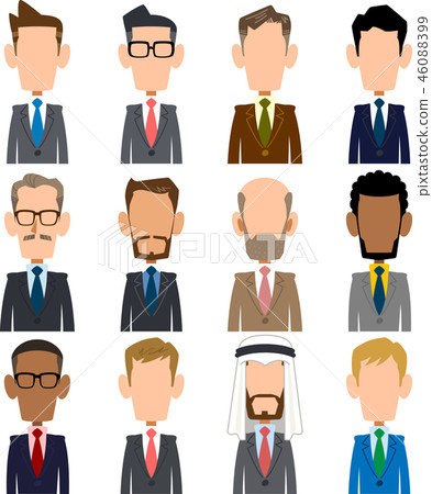 Male upper body icon in a suit Icon Material - Stock Illustration ...