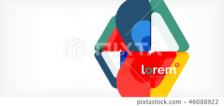 Abstract background multicolored geometric shapes modern design Abstract background multicolored geometric shapes modern design 46088922