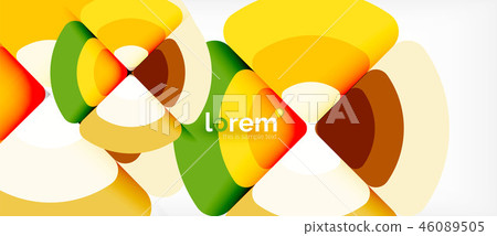 Circles and triangles geometric abstract background. Trendy abstract layout template for business or 46089505