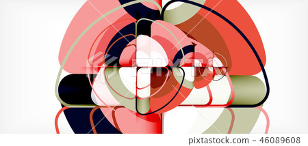 Circles and triangles geometric abstract background. Trendy abstract layout template for business or Circles and triangles geometric abstract background. Trendy abstract layout template for business or 46089608