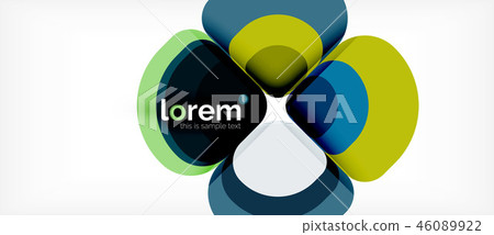 Round triangles geometric shapes composition Round triangles geometric shapes composition 46089922