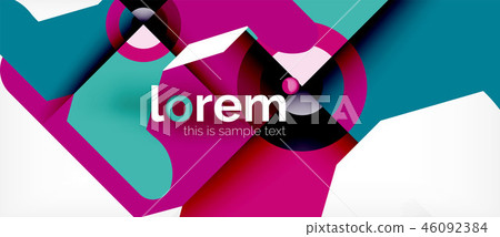 Abstract round elements composition background, organic design 46092384
