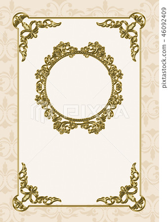 背景材料：金屬質感的巴洛克式設計的裝飾紋理背景/封面的材料（白色）：BAROQUE 46092409