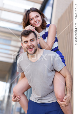 Young loving couple have a good time Young loving couple have a good time 46094607