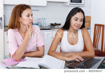 mother unhappy with her daughter mother unhappy with her daughter 46094647