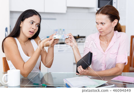 Girl trying ask money Girl trying ask money 46094849