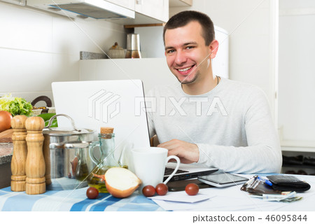 Freelancer working with laptop 46095844
