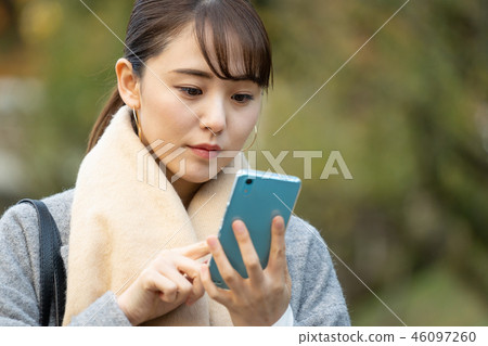 Business woman autumn coat OL lifestyle image 46097260