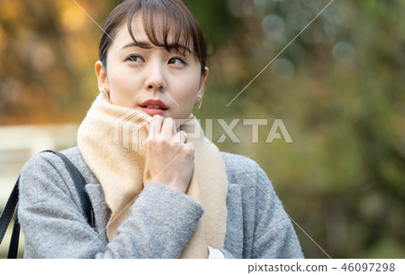 Business woman autumn coat OL lifestyle image 46097298