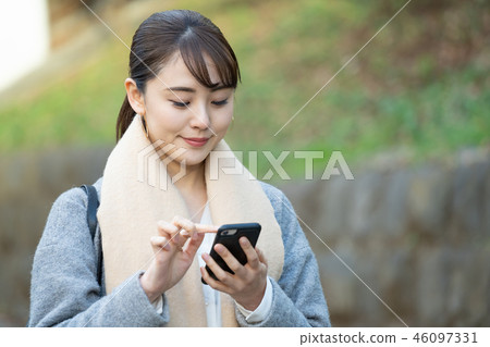 Business woman autumn coat OL lifestyle image Business woman autumn coat OL lifestyle image 46097331