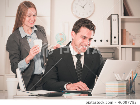 Business partners working in office Business partners working in office 46097782