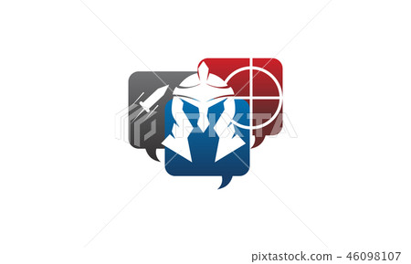 Helmet Warrior Logo Design Template Vector Stock Illustration 46098107 Pixta