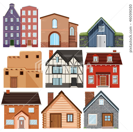 Set of different culture houses Set of different culture houses 46099080