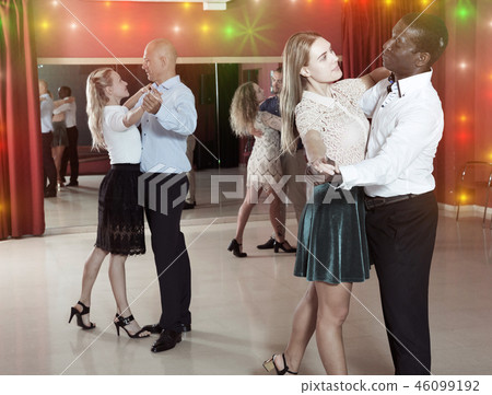 Young people learning to technique of classical dance in dancing class 46099192